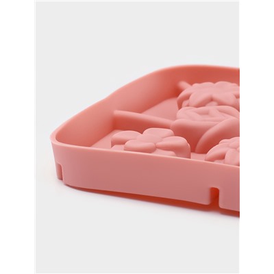 Форма для леденцов Доляна «Летний полдень», силикон, 12.5×12.5×1.5 см, 8 ячеек (2.7×2.7 см), с палочками, МИКС