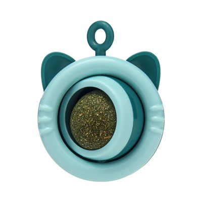 Игрушка для кошек с кошачьей мятой «Вращающийся кот», 6.9×5.5 см, голубой
