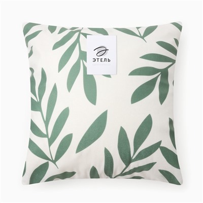 Наволочка декоративная «Этель. Листья», 40×40 см, велюр