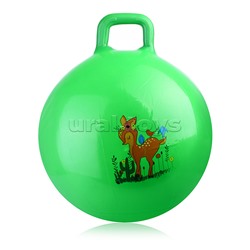 Мяч с ручкой 55см "В мире животных" (цвет в ассортименте)