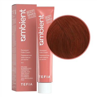 TEFIA  Ambient 7.4 Перманентная крем-краска для волос / Блондин медный, 60 мл 22191