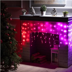 УЦЕНКА Гирлянда «Бахрома», 2×0.4 м, IP20, USB, приложение, серебристая нить, свечение RGB