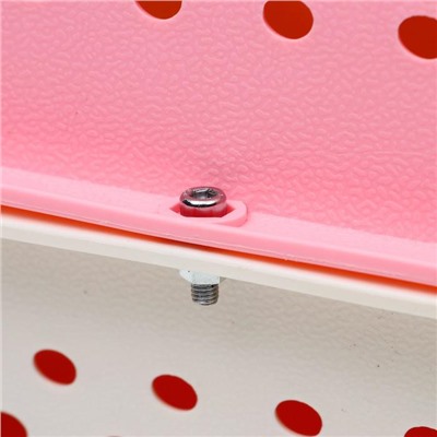 Переноска пластиковая, 47.5×33×31 см, розовая