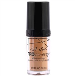 L.A. Girl, Основа под макияж Pro Coverage HD, оттенок Beige, 28 мл