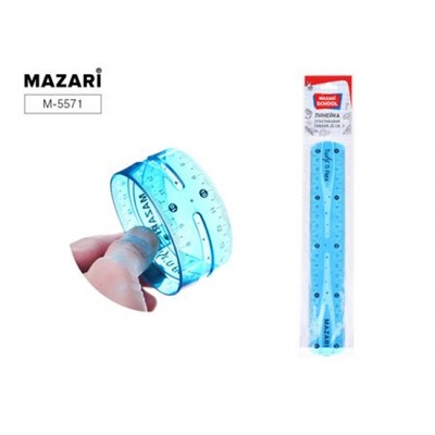 Линейка гибкая пластиковая 20 см M-5571 Mazari