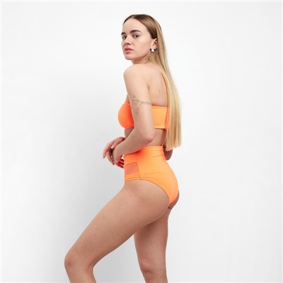 Купальник раздельный на одно плечо женский, размер 44, оранжевый (38)