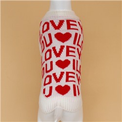 Свитер для животных ILOVEYOU, XS (ДС 17, ОШ 17, ОГ 23-37 см)
