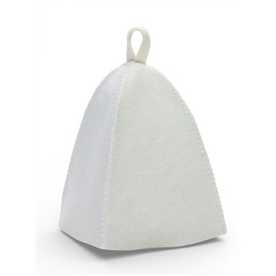 Шапка для бани и сауны «Банька», полиэфир, шерсть, белая