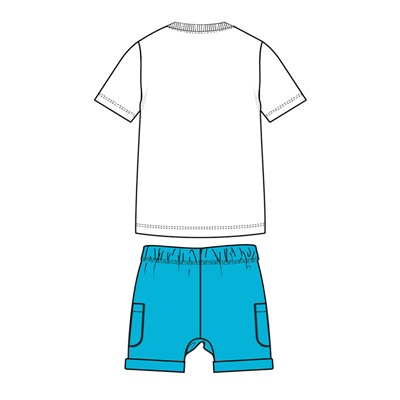 Комплект детский трикотажный для мальчиков: фуфайка (футболка), шорты