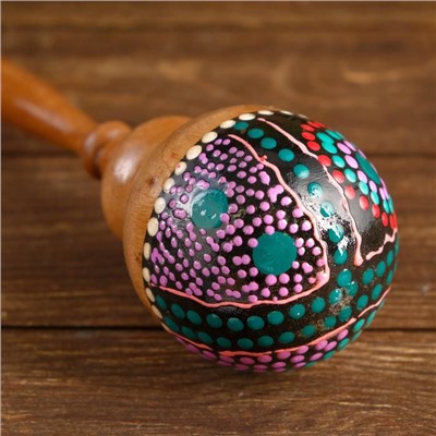 Сувенирный музыкальный инструмент «Маракас разноцветный», 27×7×7 см ± 1 см