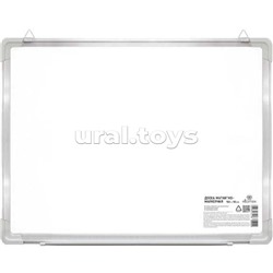 Доска магнитно-маркерная белая "Attomex" 1500x900 мм, с гальванизированным стальным листом на задней стороне, алюминиевая полка для маркеров, открытое крепление, термоусадочная пленка