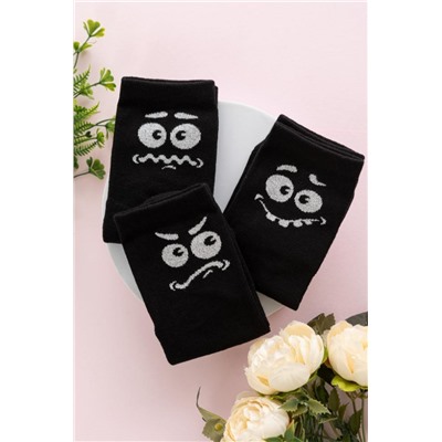 Носки женские Смайл (набор 3 пары) (Черный)