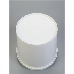 Ведро «ПластоС», с герметичной крышкой, d=20.5 см, h=21.5 см, цвет белый, 5 л.