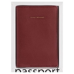 Обложка для паспорта бордовый,кожзам 3-619/12 Bruno Visconti