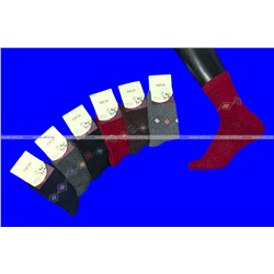 Термоноски женские собачья шерсть Ромбы арт. 3700