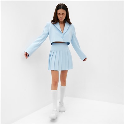 Пиджак женский укороченный MIST Base, размер 48, голубой