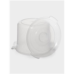 Контейнер пищевой Альтернатива, 8 л, пластик, прозрачный, ручки МИКС