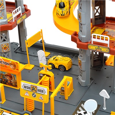 Парковка "Приключения на стройке" (82 предмета) в коробке