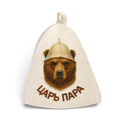 Шапка для бани и сауны «Царь пара», полиэфир, шерсть