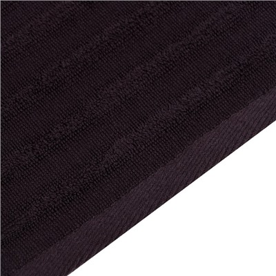 Полотенце махровое «Этель» Waves, 70×130 см, хлопок 100%, тёмно-серое