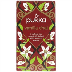 Pukka Herbs, Ванильный чай, без кофеина, 20 пакетиков, 1,41 унции (40 г)