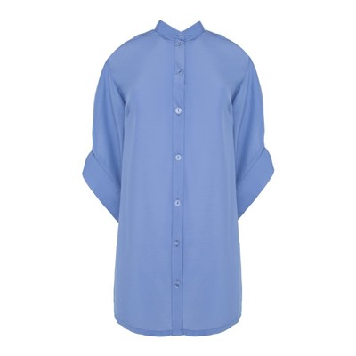 Рубашка женская MINAKU: Casual Collection, размер 44, синяя