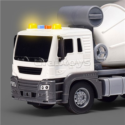 Машина "Бетономешалка" 1:16 (свет, звук) в коробке