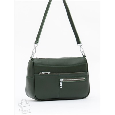 Сумка женская кожаная 2041-9NN d.green Natale Navetta