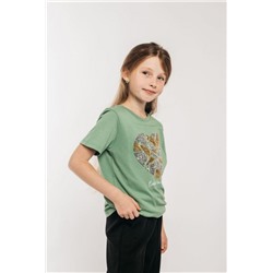 Футболка для девочки 51298 (Зеленый)