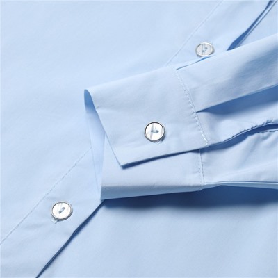 Рубашка женская с лентами MINAKU: Casual Collection, размер 48, голубая