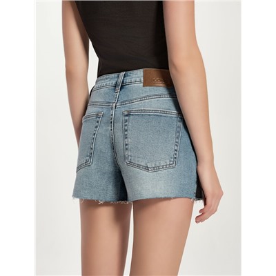CONTE CON-755 Джинсовые шорты с эффектом потёртостей и необработанным краем
