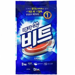 LION BEAT Концентрированный стиральный порошок с отбеливателем (Pouch) 3000 г