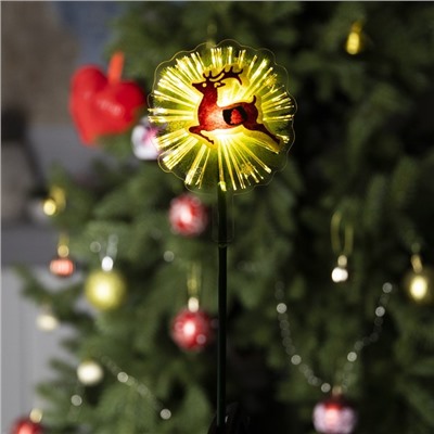 Светодиодная игрушка на палочке «Олень» 10×28×3 см, батарейки LR44×3 (в комплекте), свечение тёплое белое