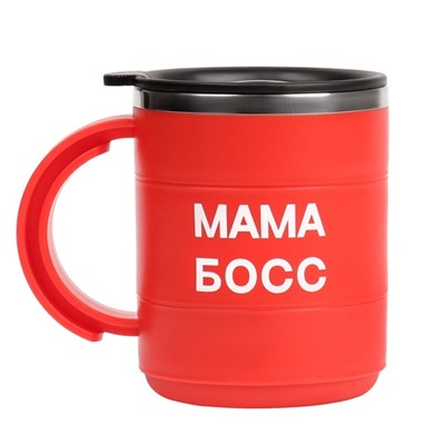 Термокружка «Мама босс», 450 мл, сохраняет тепло 2 ч, красная