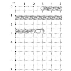 Цепь из серебра Каре родированная, сечение 0,7 каре0,7