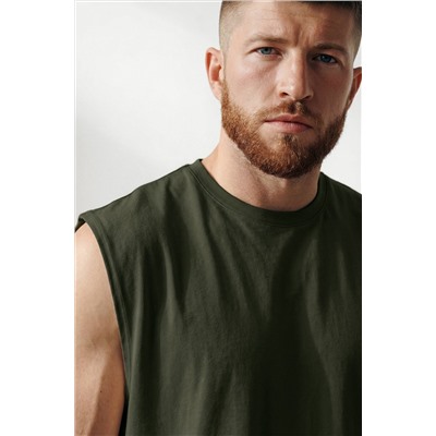 Мужская футболка оверсайз без рукавов Happyfox