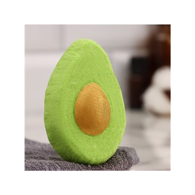 Бомбочка для ванн «авокадо» с ароматом клубники, 80 г