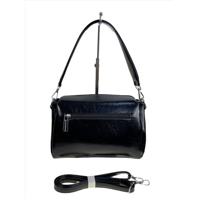 Женская сумка из искусственной кожи, цвет черный