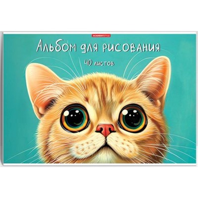 Альбом для рисования 40л на склейке "Пучеглазик" 15398 Academy style