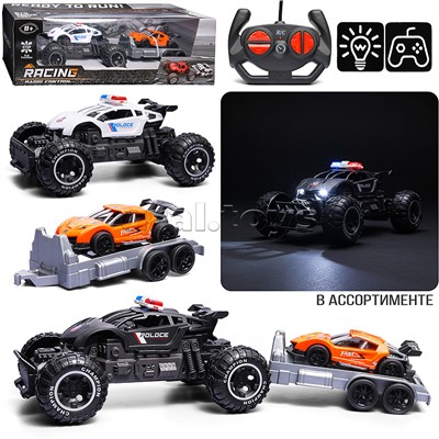 Машина "Вездеход с прицепом 6" р/у, 27 MHz, в коробке