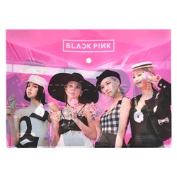 Папка конверт  на кнопке  Girls Band, 26 х 36 см,, пластиковая, плотность 180 мкм, 4 дизайна в ас