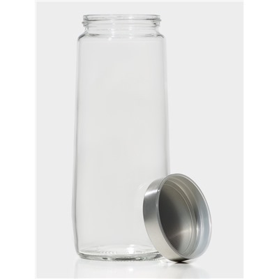 Банка для сыпучих с металлической крышкой «Вока», 1.5 л, стекло