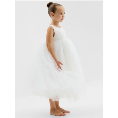 Платье нарядное для девочки KAFTAN, рост 134-140, белое