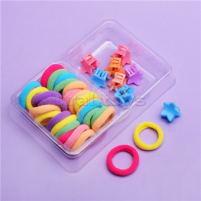 Набор резинок/заколок для волос  "Звездочки" 35 предметов