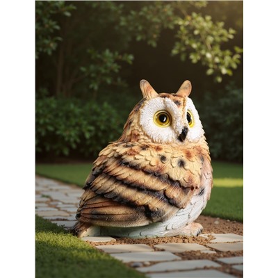 Садовая фигура из полистоуна «Филин», 14×13×11 см