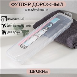 Футляр для зубной щётки и пасты «Друзья», 24×7 см, прозрачный