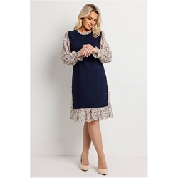 Платье женское  6165/04/Синий, бежевый