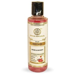 Khadi Natural Гель для душа с Медом и экстрактом Розы 210 мл