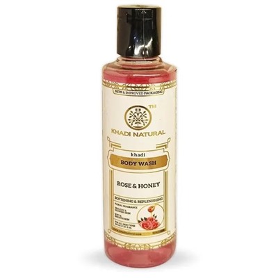 Khadi Natural Гель для душа с Медом и экстрактом Розы 210 мл