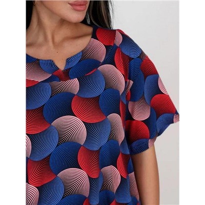 Туника женская Круги 009 (Синий)
